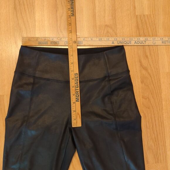 Athleta Delancey Gleam Moto Tight Pants Womens Small Black Stretch Zip Pockets - Picture 3 of 8